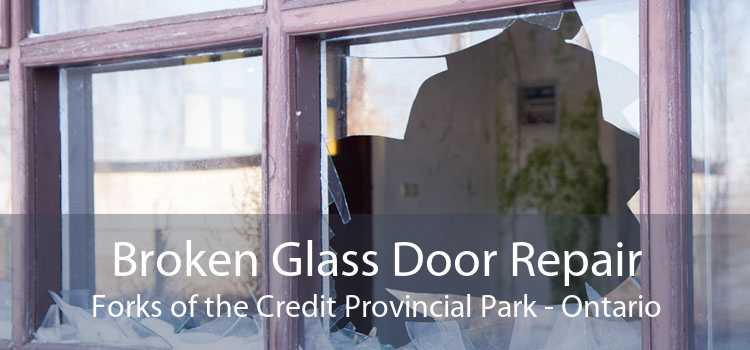 Broken Glass Door Repair Forks of the Credit Provincial Park - Ontario