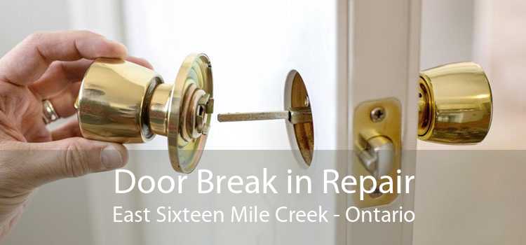 Door Break in Repair East Sixteen Mile Creek - Ontario