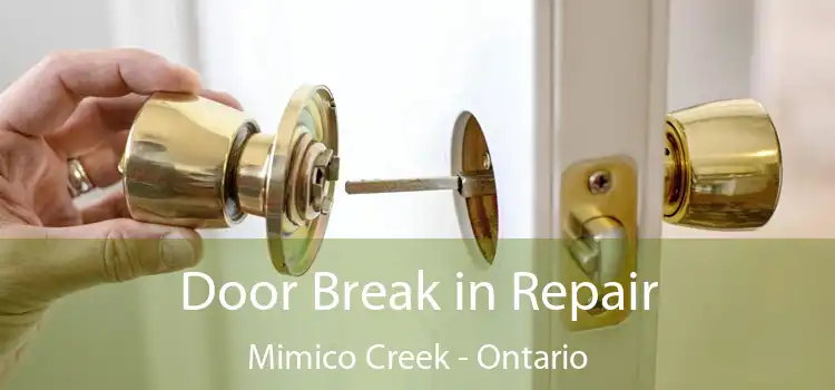 Door Break in Repair Mimico Creek - Ontario