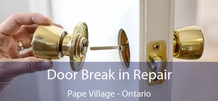 Door Break in Repair Pape Village - Ontario