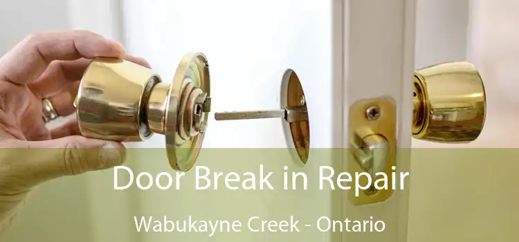 Door Break in Repair Wabukayne Creek - Ontario