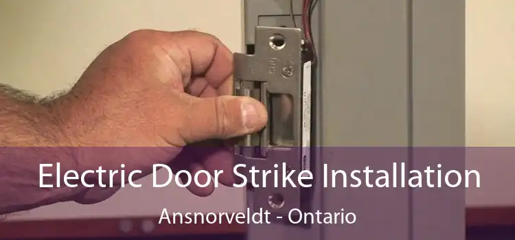 Electric Door Strike Installation Ansnorveldt - Ontario