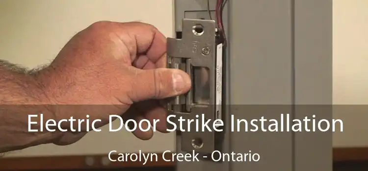 Electric Door Strike Installation Carolyn Creek - Ontario