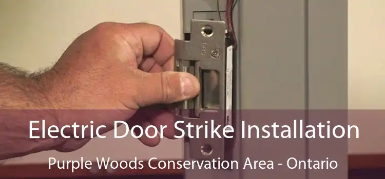 Electric Door Strike Installation Purple Woods Conservation Area - Ontario