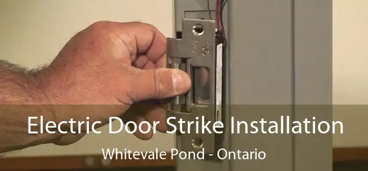Electric Door Strike Installation Whitevale Pond - Ontario