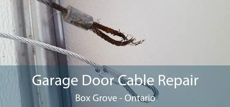 Garage Door Cable Repair Box Grove - Ontario