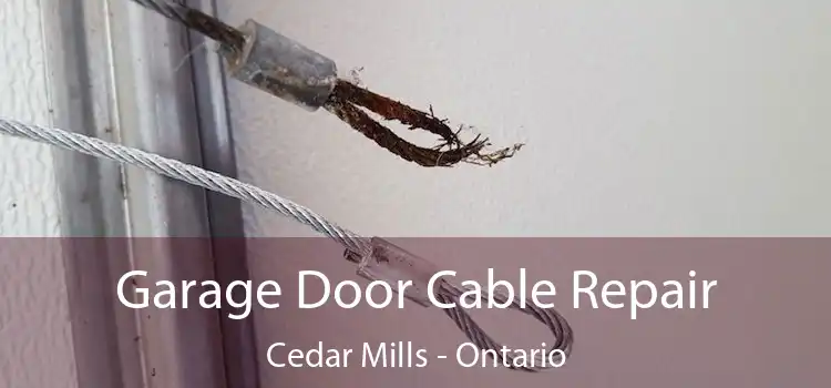 Garage Door Cable Repair Cedar Mills - Ontario