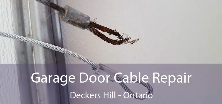 Garage Door Cable Repair Deckers Hill - Ontario