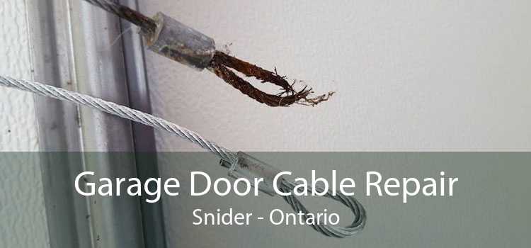 Garage Door Cable Repair Snider - Ontario