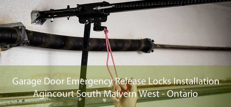 Garage Door Emergency Release Locks Installation Agincourt South Malvern West - Ontario