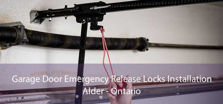Garage Door Emergency Release Locks Installation Alder - Ontario