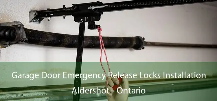 Garage Door Emergency Release Locks Installation Aldershot - Ontario