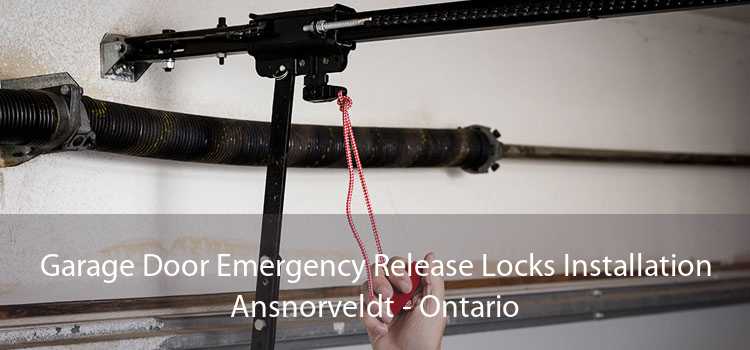 Garage Door Emergency Release Locks Installation Ansnorveldt - Ontario