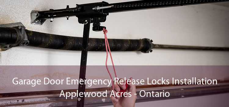 Garage Door Emergency Release Locks Installation Applewood Acres - Ontario