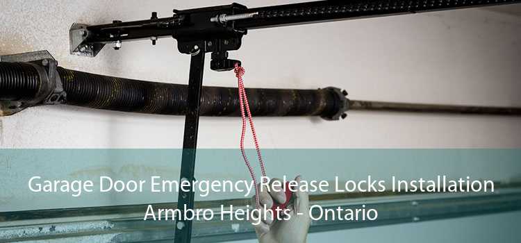 Garage Door Emergency Release Locks Installation Armbro Heights - Ontario