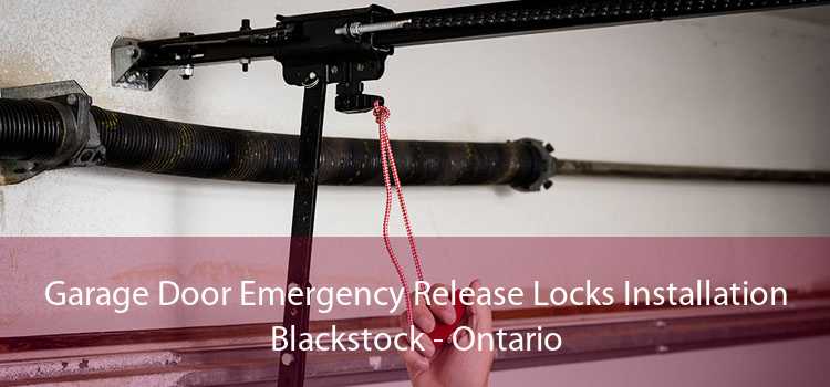 Garage Door Emergency Release Locks Installation Blackstock - Ontario