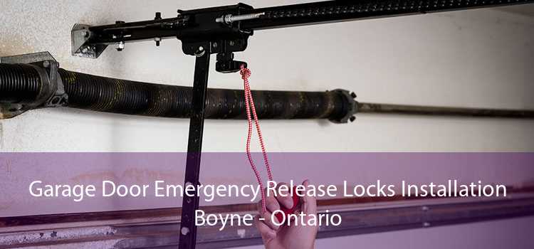 Garage Door Emergency Release Locks Installation Boyne - Ontario