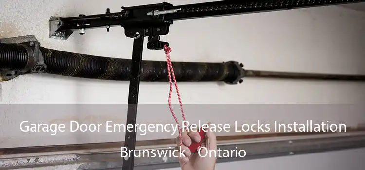 Garage Door Emergency Release Locks Installation Brunswick - Ontario