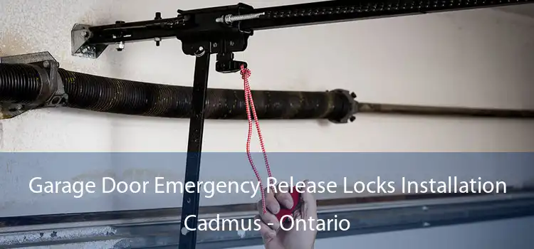 Garage Door Emergency Release Locks Installation Cadmus - Ontario