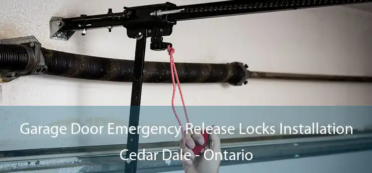 Garage Door Emergency Release Locks Installation Cedar Dale - Ontario