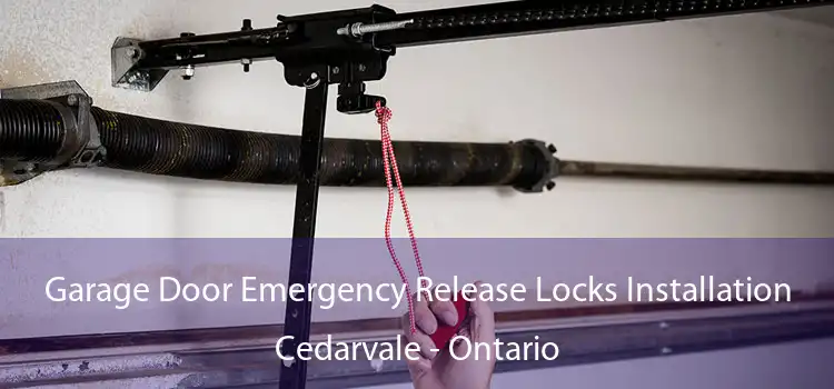 Garage Door Emergency Release Locks Installation Cedarvale - Ontario