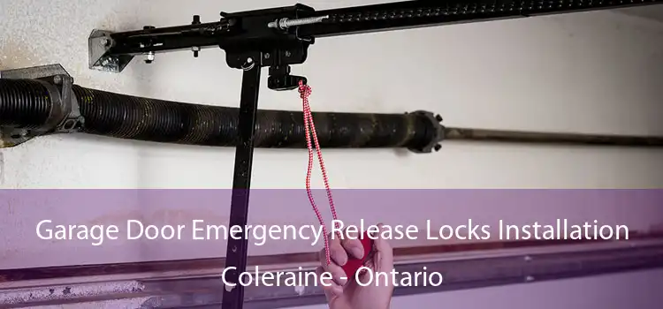 Garage Door Emergency Release Locks Installation Coleraine - Ontario