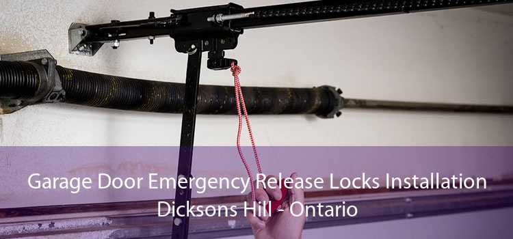 Garage Door Emergency Release Locks Installation Dicksons Hill - Ontario