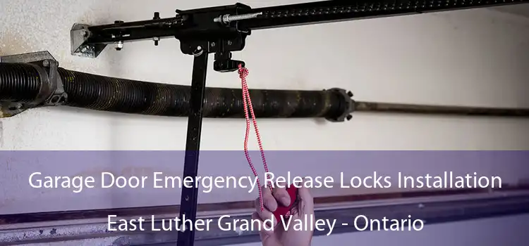 Garage Door Emergency Release Locks Installation East Luther Grand Valley - Ontario