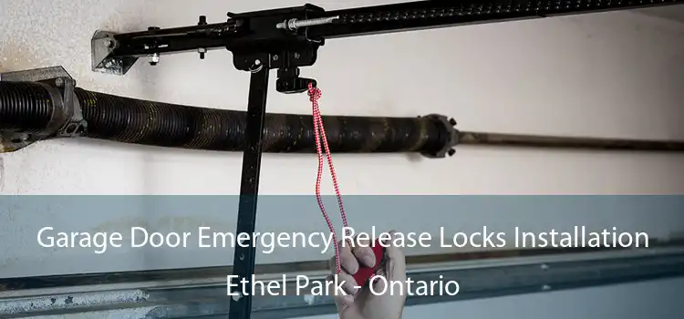 Garage Door Emergency Release Locks Installation Ethel Park - Ontario