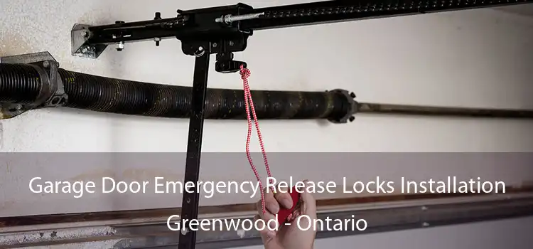 Garage Door Emergency Release Locks Installation Greenwood - Ontario