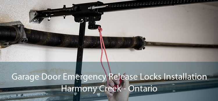 Garage Door Emergency Release Locks Installation Harmony Creek - Ontario