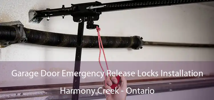 Garage Door Emergency Release Locks Installation Harmony Creek - Ontario