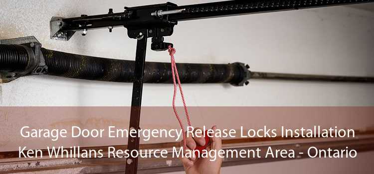 Garage Door Emergency Release Locks Installation Ken Whillans Resource Management Area - Ontario