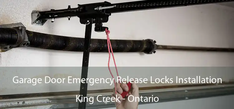 Garage Door Emergency Release Locks Installation King Creek - Ontario
