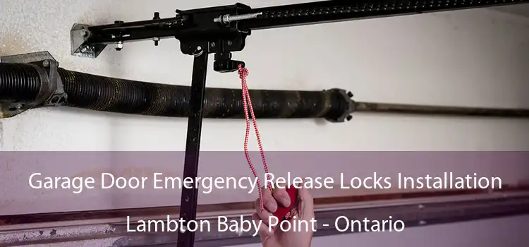 Garage Door Emergency Release Locks Installation Lambton Baby Point - Ontario