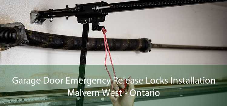 Garage Door Emergency Release Locks Installation Malvern West - Ontario