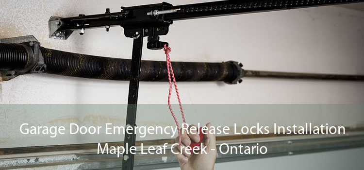 Garage Door Emergency Release Locks Installation Maple Leaf Creek - Ontario