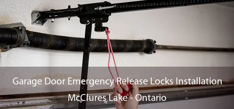 Garage Door Emergency Release Locks Installation McClures Lake - Ontario