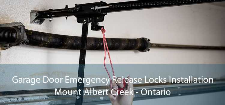 Garage Door Emergency Release Locks Installation Mount Albert Creek - Ontario