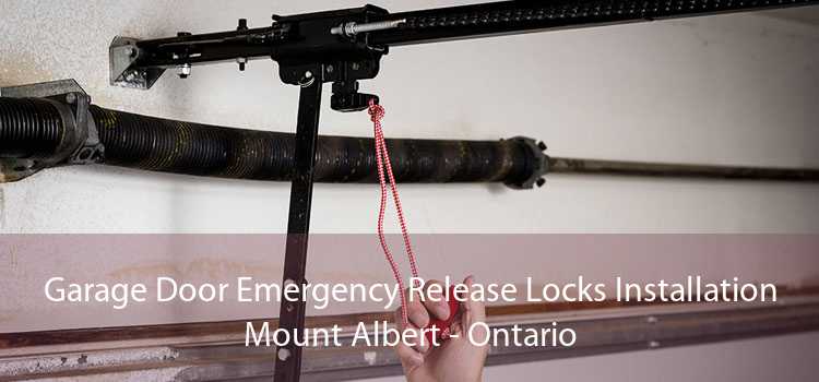 Garage Door Emergency Release Locks Installation Mount Albert - Ontario