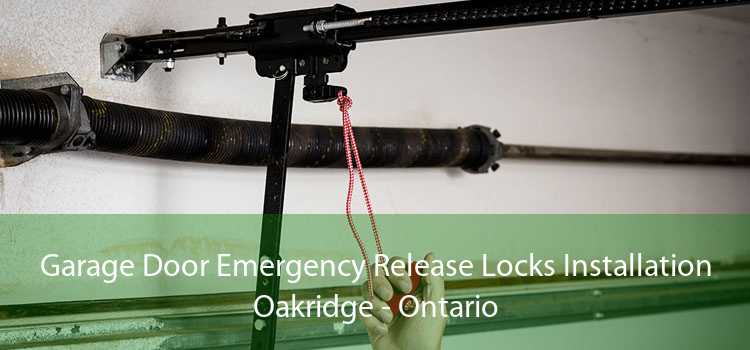 Garage Door Emergency Release Locks Installation Oakridge - Ontario