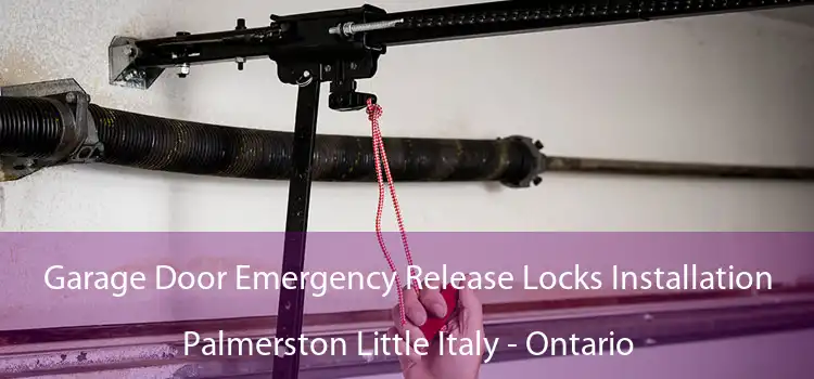 Garage Door Emergency Release Locks Installation Palmerston Little Italy - Ontario