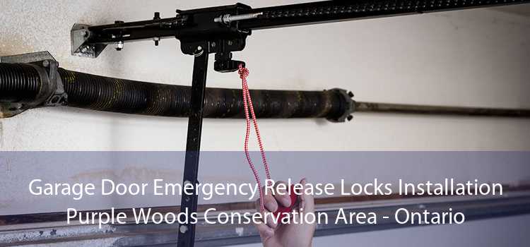 Garage Door Emergency Release Locks Installation Purple Woods Conservation Area - Ontario
