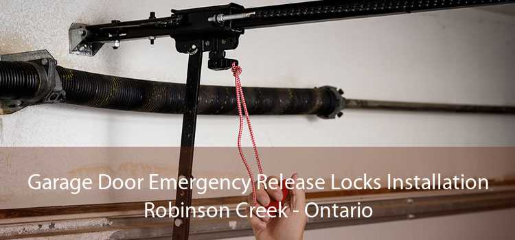 Garage Door Emergency Release Locks Installation Robinson Creek - Ontario