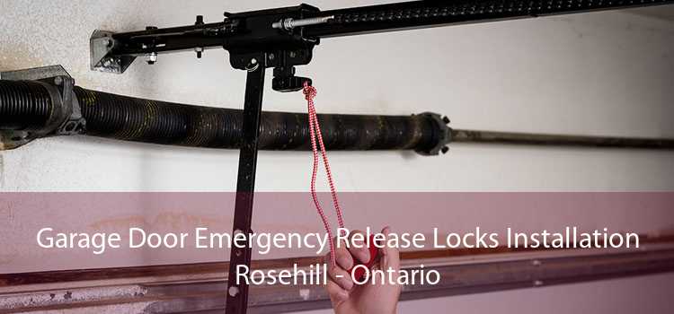 Garage Door Emergency Release Locks Installation Rosehill - Ontario