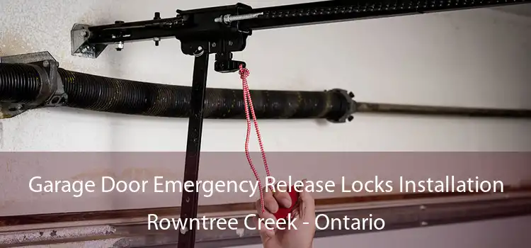 Garage Door Emergency Release Locks Installation Rowntree Creek - Ontario
