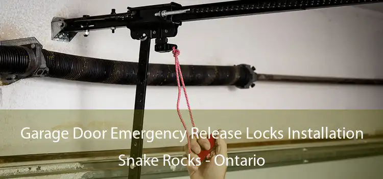 Garage Door Emergency Release Locks Installation Snake Rocks - Ontario
