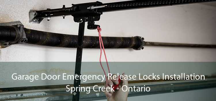 Garage Door Emergency Release Locks Installation Spring Creek - Ontario