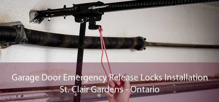 Garage Door Emergency Release Locks Installation St. Clair Gardens - Ontario