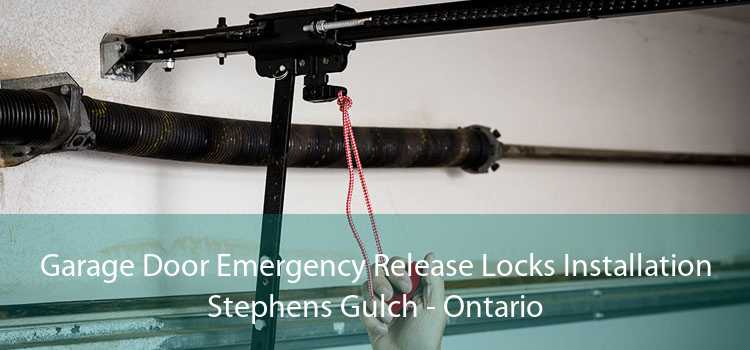 Garage Door Emergency Release Locks Installation Stephens Gulch - Ontario